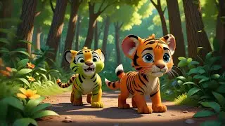 Three Tiny Tigers Tiptoe Soft | Fun Animal Movement Song for Kids |Nursery Rhymes and Baby Songs