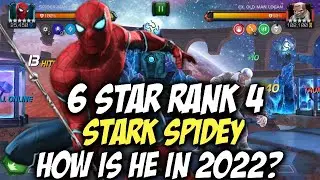 6 Star Rank 4 Stark Enhanced Spiderman Gameplay! | How Good Is He In 2022? | Contest Of Champions