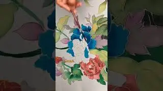 silk painting on chamois silk