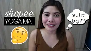 SHOPEE: СПОРТИВНЫЙ КОВРИК ДЛЯ ЙОГИ (обзор продукта) I ABIEYANG