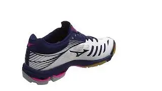 Mizuno Wave Lightning Z4 Low , White x Pink Magenta - Volleyball Shoes