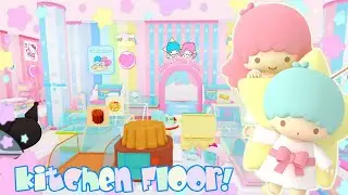 Little Twin Stars Kitchen Speedbuild & Tour | Roblox My Hello Kitty Cafe Build Ideas | Riivv3r