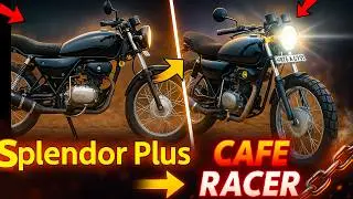 💥 Splendor Plus Modified To Cafe Racer 🔥💪 | splendor plus modification 🔥|
