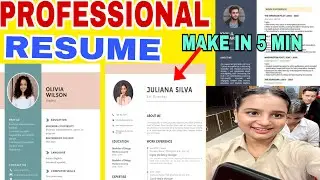 How to make CV in mobile for a job || Resume Format for Freshers /Free online resume website #resume