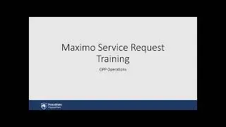 Maximo Service Request Training