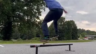 Relearning 50-50s on a round rail.
