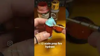 Another 1:12th scale, 3D printed, fire hydrant painted up.