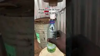 I convert waste engine oil into diesel fuel #oil #cleanfuel #sustainablefuel #purefuel #biodiesel