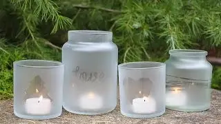 DIY - Frosted Candle Jars Tutorial
