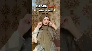 Quick 10 Second No Pin Hijab Tutorial /Full Video By Areeba_tahir_ #hijabtutorial #tutorial #shorts