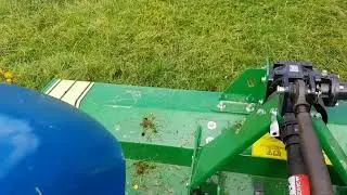 Flail mowing with a Fordson Super Dexta