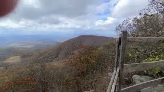 Prospect Rock scenic overlook at Mountain Lake Lodge. It's windy today, but the colors are popping.