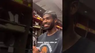 Browns name Dillon Gabriel starter, Shedeur Sanders responds with a mime: #shedeursanders #nflnews