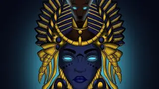 Digital art of Egyptian goddess #shorts