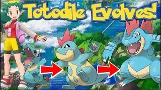 Totodile Evolves! My First Evolution in Pokemon Masters!