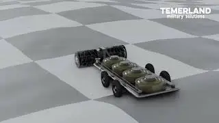 The animation presents a low cost remote controlled robotic mine transportation platform