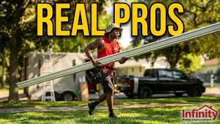 Real gutter installers in action #gutters #shorts #diy #diycrafts #install #homeimprovement #home