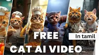 How to create cat speaking ai video in tamil | #freecataivideo | ai video create | #catspeakingai