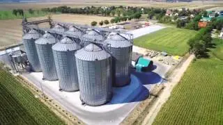 Unia Araj Realizacje. Silos, Trockungsanlagen, Trommelreinigungsmaschinen, Transport von Korn.