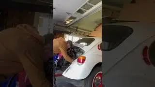 Finally pulling the motor out of the bug #diesel #shorts #cars