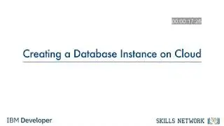 How to create a Database instance on Cloud-IBM DS Profession certificate
