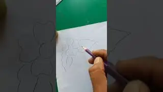 sample drawing of flowers #shorts #flowers #acrylic #art #fun #ytshorts #creative #portrait #artist