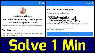 How to solve facebook confirm it's you problem | Facebook confirm you're human to use your Account