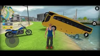 Motorbike and Transport Bus Driving in Open World Game - Go to Town 6 - Android Gameplay.