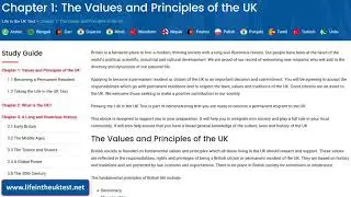 Life in the UK Test Chapter 1: Values and Principles of the UK