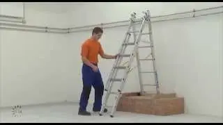 ZARGES Aufbauvideo Mehrzweckleiter in Treppenstellung - Flexibel, stabil und zuverl&auml;ssig