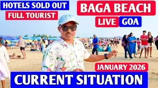 Baga Beach Goa Live in January 2026 | Current Situation Goa | Goa in January Month | Goa Trip