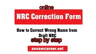 NRC online name correction | name correction NRC online
