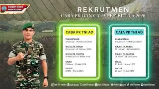 Penerimaan calon prajurit Bintara PK dan Tamtama PK TNI AD gelombang I TA 2026