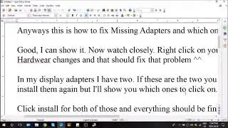 How to fix missing Add legacy Hardware and which Display Adapters to choose (if you don't know)