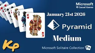 Microsoft Solitaire Collection - Daily Challenge - Pyramid Medium - January 21st 2026 - 2026-01-21