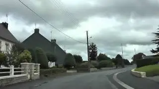 Driving From The Intermarche Supermarket, ZA Goasnel To Lidl, 22110 Rostrenen, Brittany, France