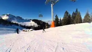 GoPro kamera monteret p&aring; skistav
