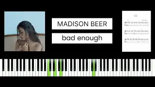 Madison Beer - bad enough (BEST PIANO TUTORIAL & COVER)