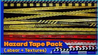 Procedural Hazard Tape &ndash; PBR Material Pack | Preset Preview (Substance Player)