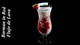 como hacer el coctel FLUJO DE LAVA (LAVA FLOW)