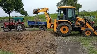 Jcb backhoe loder Tractar loading, training video.