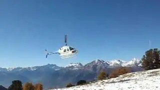 BELL  206B Jet Ranger III - HB XYA - Landing and takeoff -Tracouet -Valais Switzerland - 22.10.2011