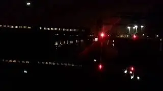 Two trains driving by synchrone