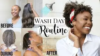 Natural Hair | Wash Day Routine After Protective Styling | Retain Moisture + Healthy Hair Growth