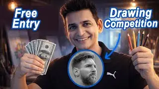 🏆 Free !!🤩Art Competition | 🤑Cash Prizes | ⚽️ Lionel Messi ✍️ Drawing Competition | 🎨Art Competition