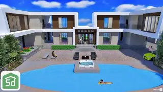 Modern Mansion Part 1 - Landscaping in Planner 5D by Ayuh [Android]