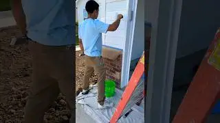 How to paint siding with brush and mini roller #diy#Painting
