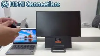 Hyangin D1 Large Portable Monitor: 2 Connection Methods and Display Modes Settings on Windows Laptop