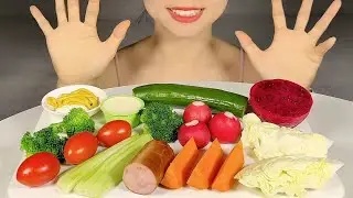 ASMR EATING | TOP HOT TIFFANY'S PLATE ON TIKTOK: HEALTHY VEGGIES  | CRUNCHY EATING SOUNDS