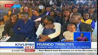 Anyang' Nyong'o leads the nation in paying tribute to Chris Msando  during the requiem mass